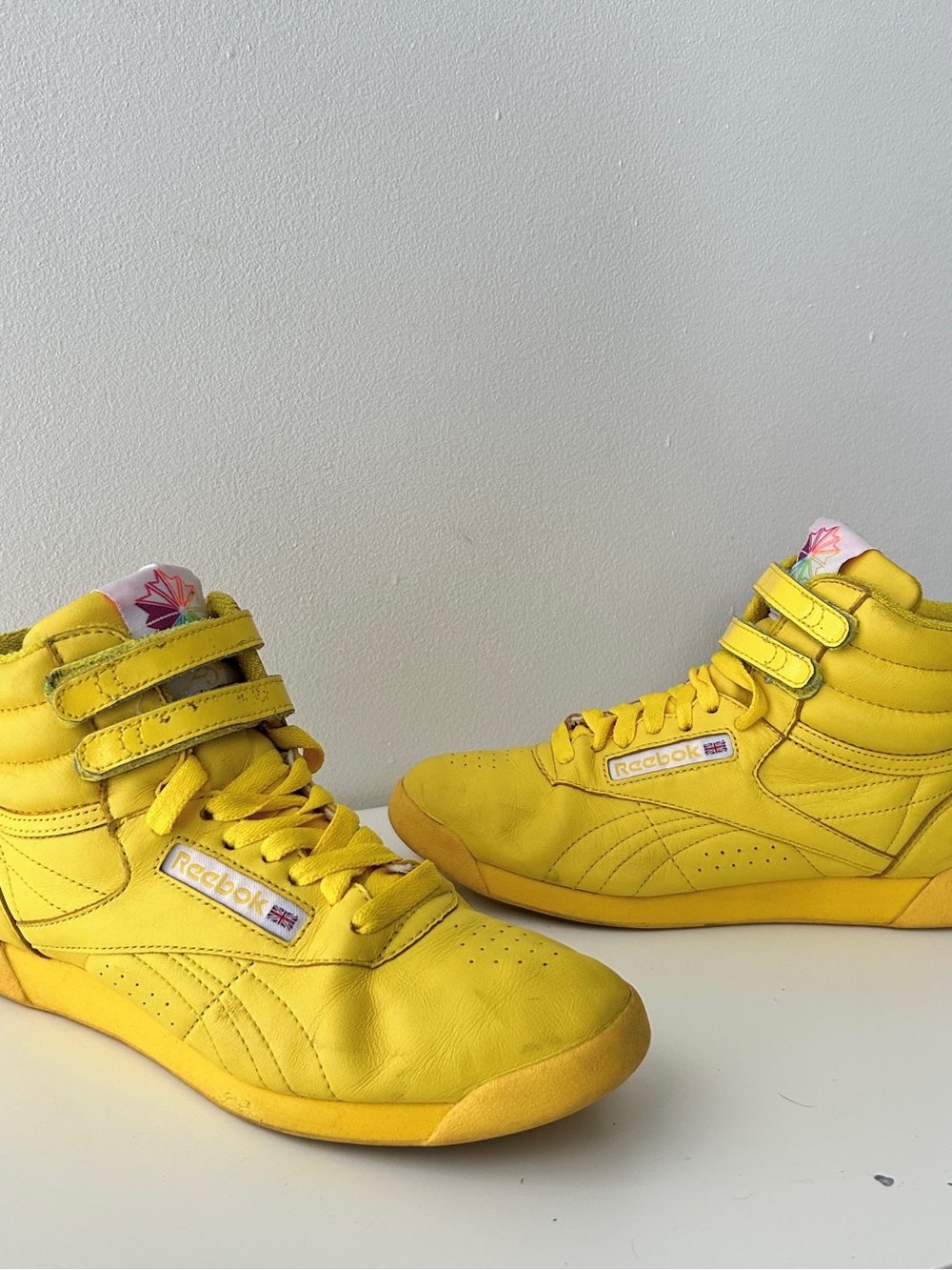 Reebok 25th Anniversary Yellow High-Top Sneakers